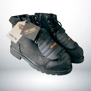 Harley-Davidson Jake Steel Toe Black Motorcycle Boots Mens 10.5 Safety D95055